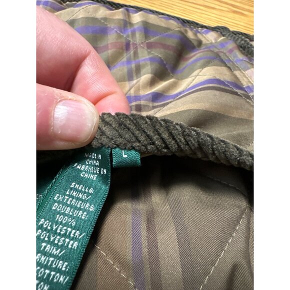 Lauren Ralph Lauren Reversible Quilted Vest W Corduroy Accents Size L - Picture 13 of 16